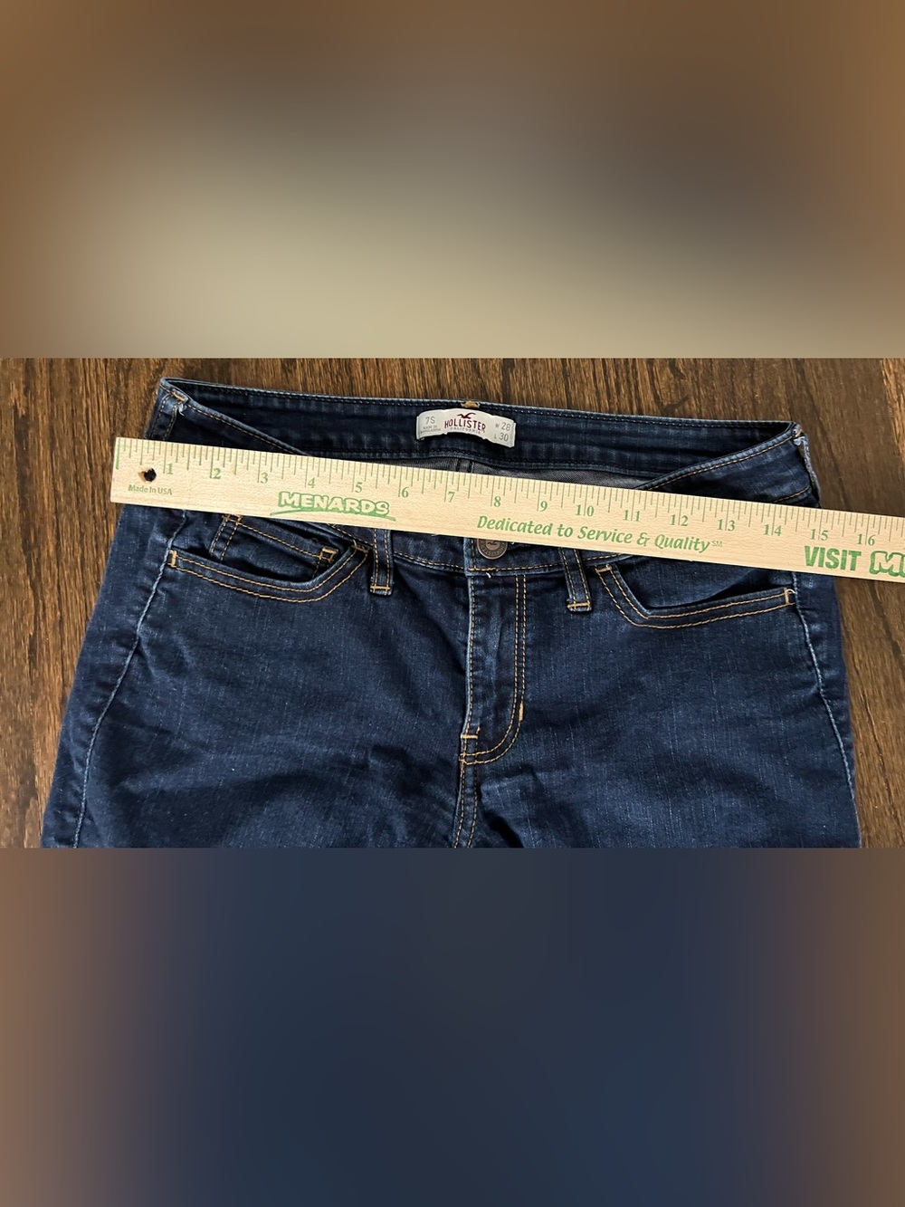 Hollister Dark Indigo Straight Leg Jeans - Picture 4 of 7